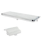 ZUN 75"D x 25"W x 3"H Memory Foam Camping Mattress 22212145