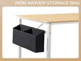 Oak-colored SG001FD P2 particleboard iron pipe 120cm cut-out computer desk with non-woven fabric 27487135