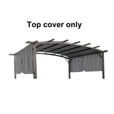 ZUN 12x9 Ft Universal Outdoor Pergola Replacement Canopy Cover,Grey [Sale to Temu is Banned.Weekend can 00144227