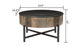 T1216C Coffee Table Rustic Vintage B009139440