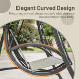 3-Seat Patio Chair, Outdoor Porch with Adjustable Canopy and Durable Steel Frame, Patio W1859110127