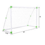 ZUN 6' x 4' Soccer Goal Training Set with Net Buckles Ground Nail Football Sports 22590076