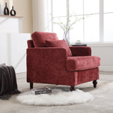 ZUN COOLMORE Wood Frame Armchair, Modern Accent Chair Lounge Chair for Living Room,Tufted Club Chair, W395P151906