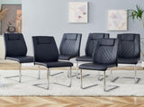 Modern Dining Chairs with Faux Leather Padded Seat Dining Living Room Chairs Upholstered Chair with W115181766