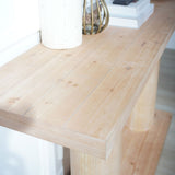 59in Modern Minimalist Wooden Console Table with Column Pedestal Design Elegant Decorative Accent W2729P270744