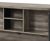 Antique Oak and Sandy Grey 5-Shelf Kitchen Island B062P209301