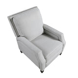 Push Back Reclining Chair Transitional Style Gray Chenille Upholstery 1pc Cushion Seat Modern Living B011P264613