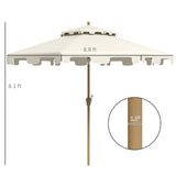 ZUN Outdoor beach umbrella/Sun Umbrella （Prohibited by WalMart） 59659971