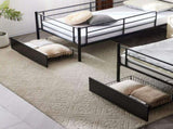 Twin Over Twin Convertible Bunk Bed with 2 Storage Drawers, Metal Bunk Bed Can 03534327