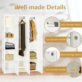 Portable Closet Clothes Modern Foldable Armoire Wardrobe Closet With 10 Cubes 81559422