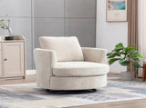 31.9"W Chenille Swivel Accent Barrel Chair and Comfy Round Accent Sofa Chair for Living Room, 360 W3118P447611