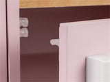 Pink Dual-Sided Kids Play Kitchen with Water Dispenser and Range Hood for 3 Years Old 10932704
