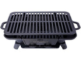 Oval Cast Iron Grill Outdoor, Portable Charcoal Grill and Tabletop Cast Iron Skillet - 100% Cast 98855605
