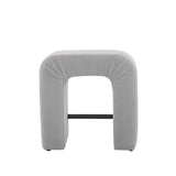 ZUN 24'' Boucle stool Set of 2,Dining Chairs for Home Kitchen Island,Grey N780P187017G