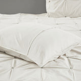 King/Cal King 3 Piece Elastic Embroidered Cotton Duvet Cover Set B03596516