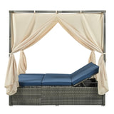 ZUN Adjustable Sun Bed With Curtain,High Comfort,With 3 Colors 27294957