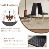 Modern Style Dining Chairs Set of 6 in Black, Essential for Minimalist Homes.Meeting Family Dining W2920P284970