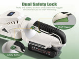 Cordless Grass Trimmer with 20000 RPM Motor, 2600mAh Battery, Dual-Action Steel Blade Hedge 05504013