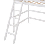 ZUN Solid Wood Twin Size Loft Bed with Ladder 67814583