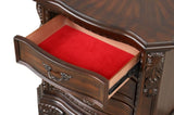 Traditional Style 3-Drawer Night stand With metal drawer pulls Made with Wood in Walnut B009P225188