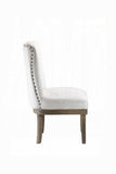 ZUN Grey and Salvage Grey Wingback Side Chairs with Nailhead Trim B062P182768