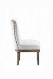 Grey and Salvage Grey Wingback Side Chairs with Nailhead Trim B062P182768