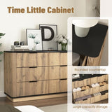 Modern Multi-functional Six-drawer MDF Cabinet,The perfect combination of rounded corners and 23515202