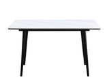 Modern Contemporary Dining Table 1pc White Sintered Stone Table Stylish Dining Furniture B011140185