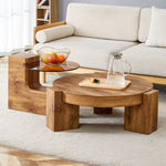 ZUN The detachable double-decker coffee table, the stylish is more precious, and the detachable W1151P184841