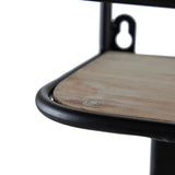 22.8x5.5x28.7" Black Floating Coffee Bar Shelf with Coffee Pod Holder, Hooks and Storage Shelf W2078P223138