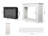 18 Inch White Wood Cabinet Style 1400W Single Color / Fake Wood / Heating Wire / With Small Remote 67440467