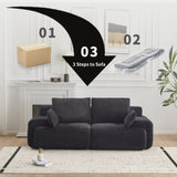 Modern Memory Foam Compressed Sofa,2 Seater Large Sectional Couches for Living Room,Pet-Friendly 53609551