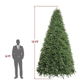 12ft Automatic Tree Structure PVC Material 7794 Tips Christmas Tree Green 82627301