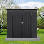 ZUN Metal garden sheds 5ft×4ft outdoor storage sheds Black W1350P184771