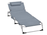 3-in-1 Heavy Duty Tanning Chair with Face Hole Adjustable 5-Position Folding Chaise Lounge Chairs 91743995