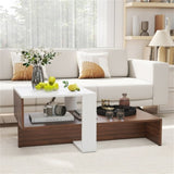 Double layered dual color coffee table 08529093