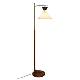Contemporary Floor Lamp Zensa Brown Floor Lamp 110V, Standing Light for Living Room Centerpiece, B183P315130