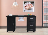 MDF Single Door 4 Drawers With Fan Black Nail Table 47343861