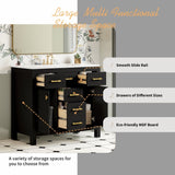 36'' Bathroon Vanity with Ceramic Sink Combo Set,Modern Freestanding Single Bathroom Cabinet with 4 N710P247494B