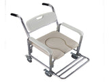 Multifunction Heavy Duty Memory Foam Commode Chair Adult Bathroom Toilet Seat White & Beige 62123836