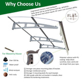 DA7934C Series Door Window Awning Canopy Made of 0.137Inch Thick Crystal Solid Polycarbonate Sheet W2205P179830