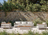 Rhodes 2pc Teak & Aluminum Outdoor Sofa and Coffee Table Set B2719P321038