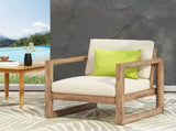Outdoor Acacia Wood Patio Club Chair, Wood Patio Furniture,Waterproof Thick Cushion Deep Seating for 72310.00BBGE