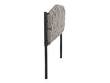 Twin Size Headboard in Black Metal and Grey Fabric B202P223762