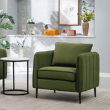 Accent Chair for Living Room, Velvet Comfy Single Sofa Chair Mid-Century Modern Armchair with 1 W3244P325833