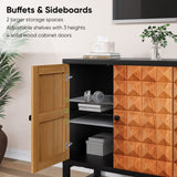 Modern buffet cabinet with storage space,Retro style four door wooden storage W1706P235655