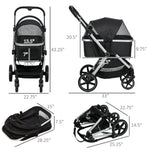 ZUN Dog Stroller /small animal cage/Pet cages （Prohibited by WalMart） 01247172