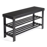 3-Tier Seamless Top Bamboo Shoe Rack 24686137