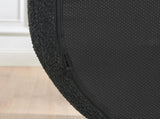 Modern Oval Single Lazy Sofa Chair with Integrated Backrest, Side Armrest and Pillow, Compact W487P456130