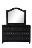 Sophia Modern Style Crystal Tufted Upholstery 7-Drawer Dresser finished with Velvet Fabric made with 808857844910